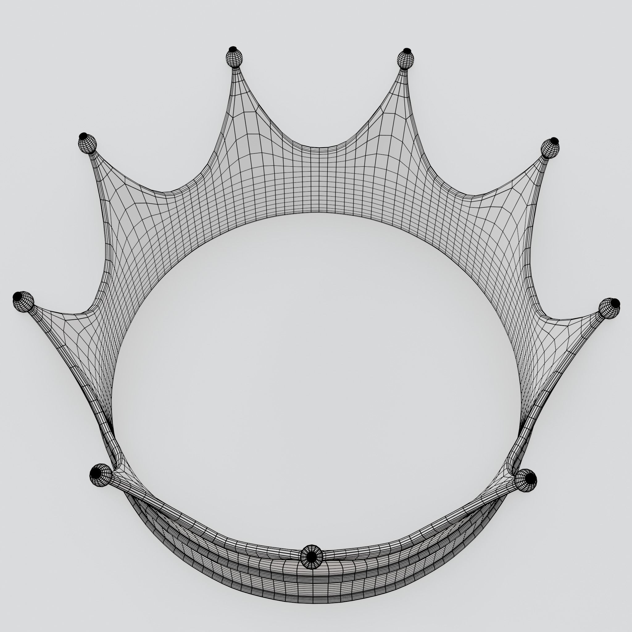 Crown golden 3D model_13