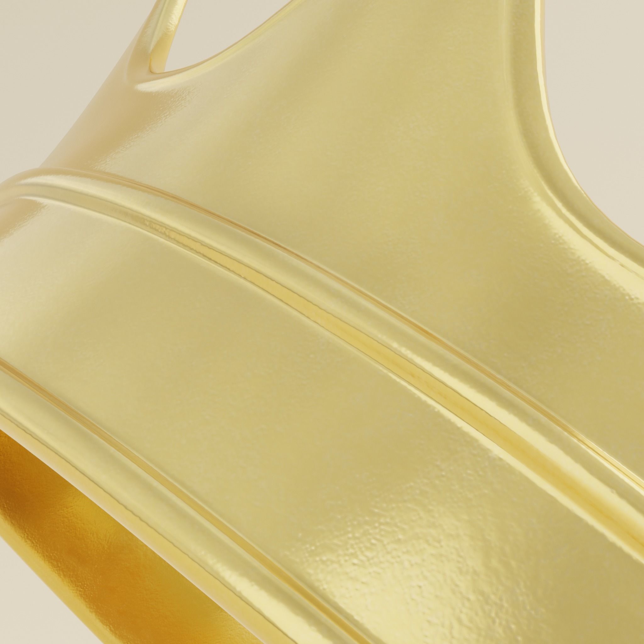 Crown golden 3D model_6