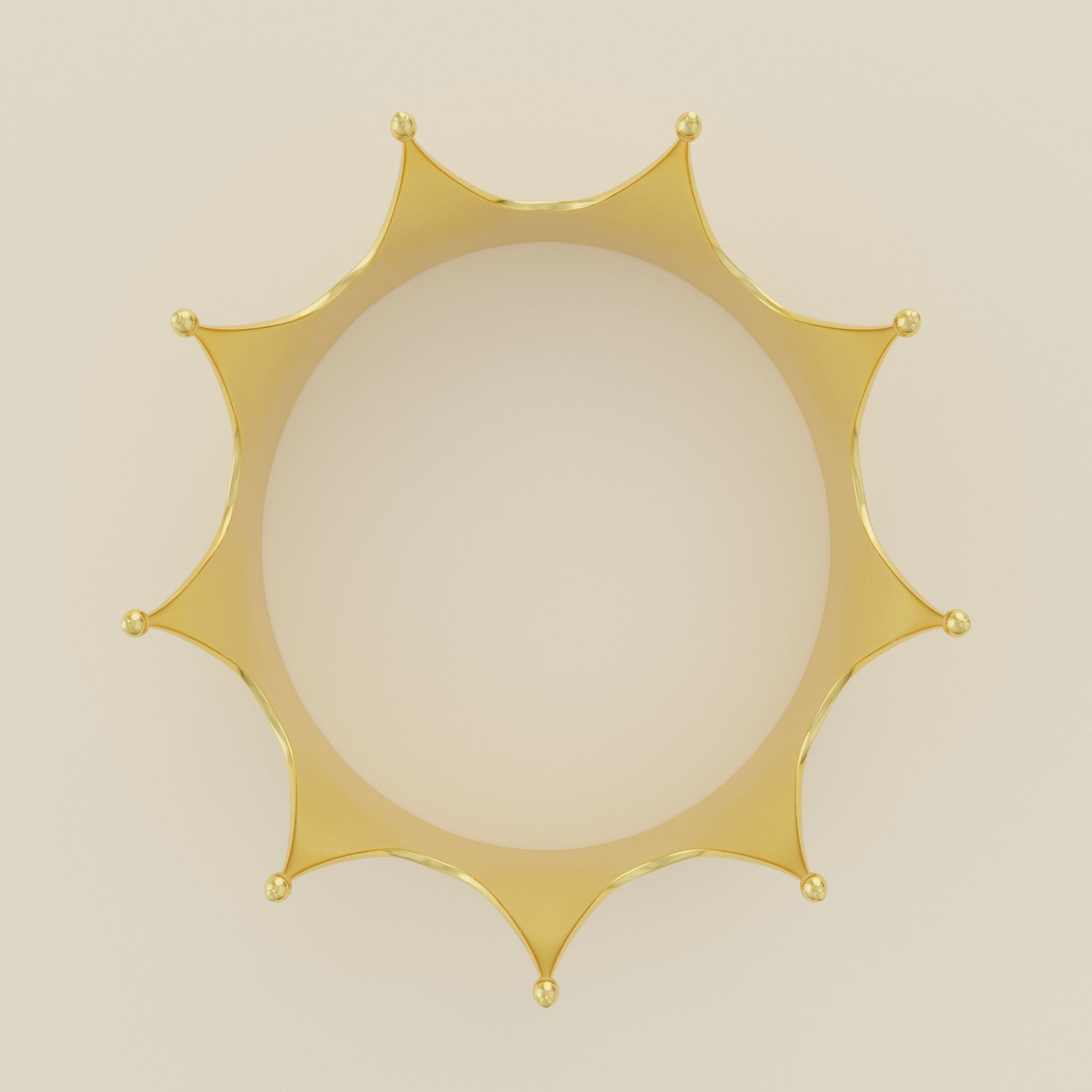 Crown golden 3D model_4