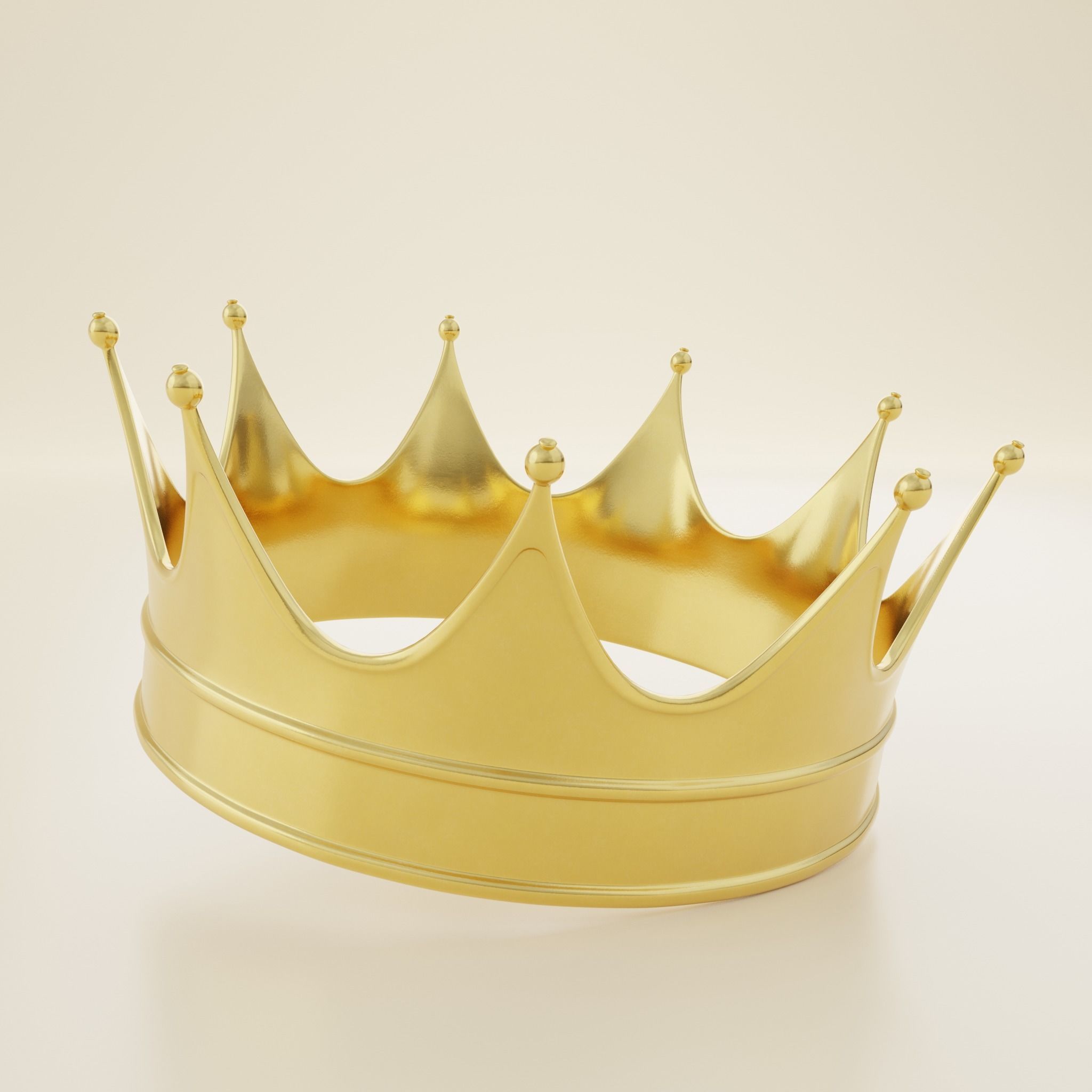 Crown golden 3D model_1