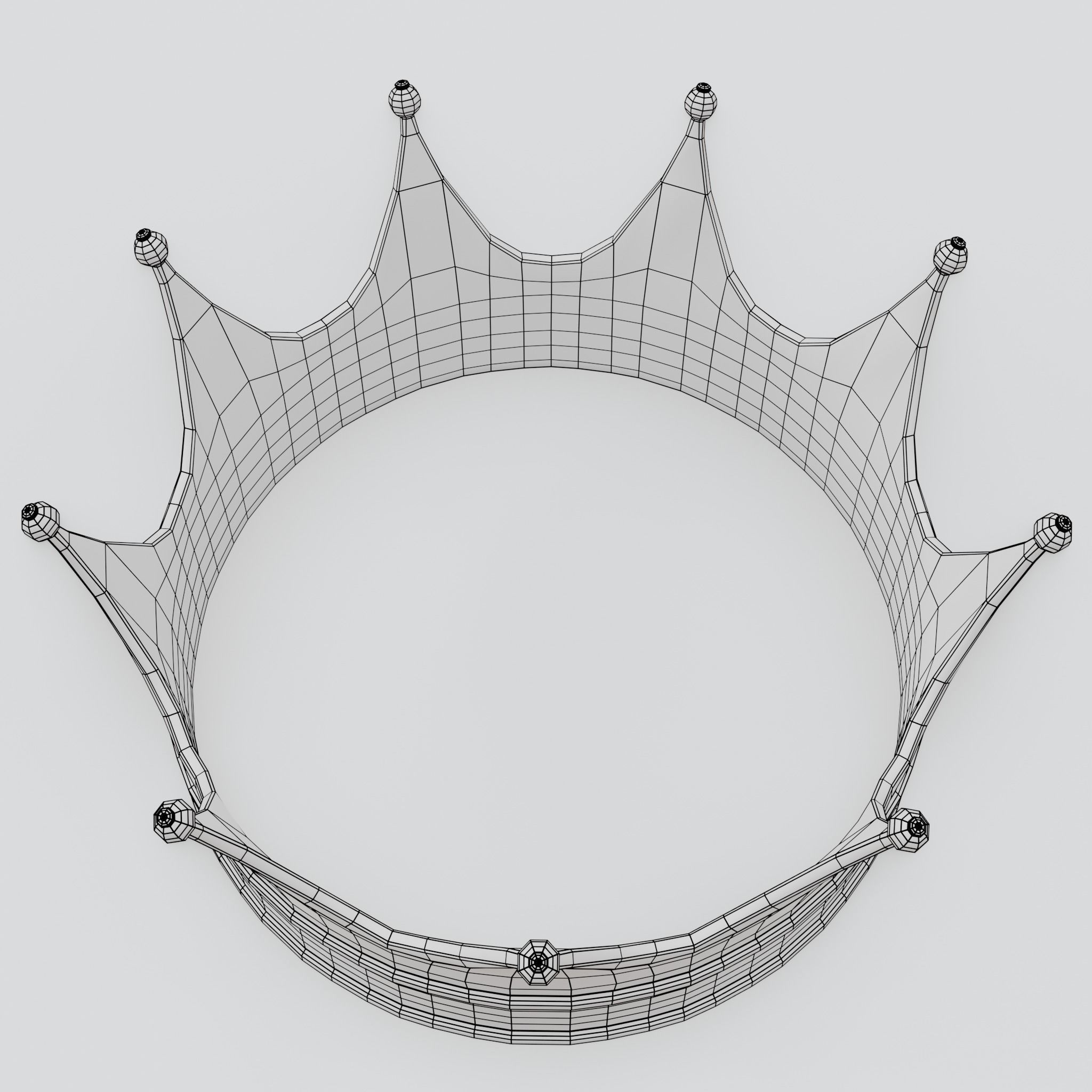 Crown golden 3D model_12