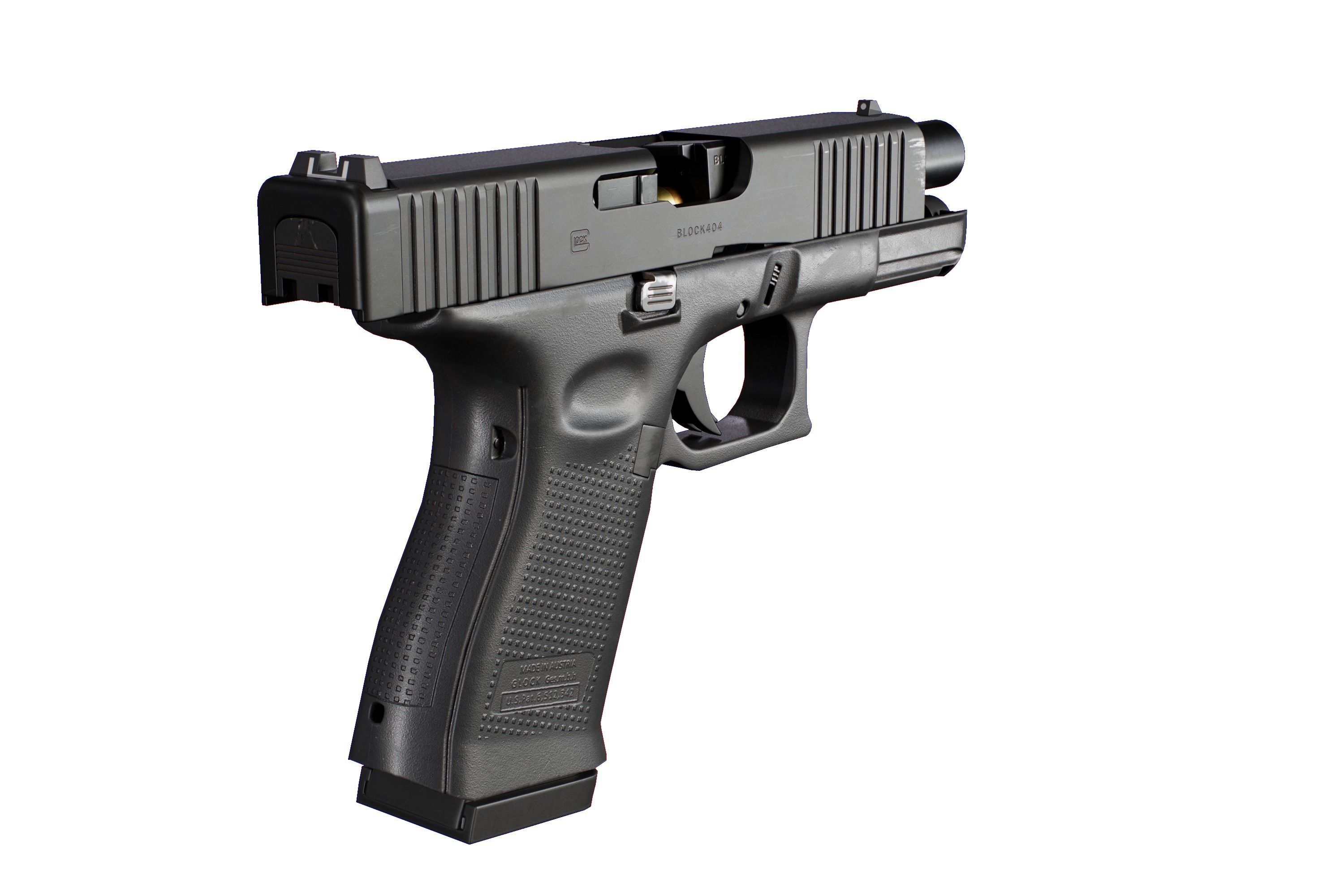 Glock 19 gen 5 Game ready Low-poly 3D model_3