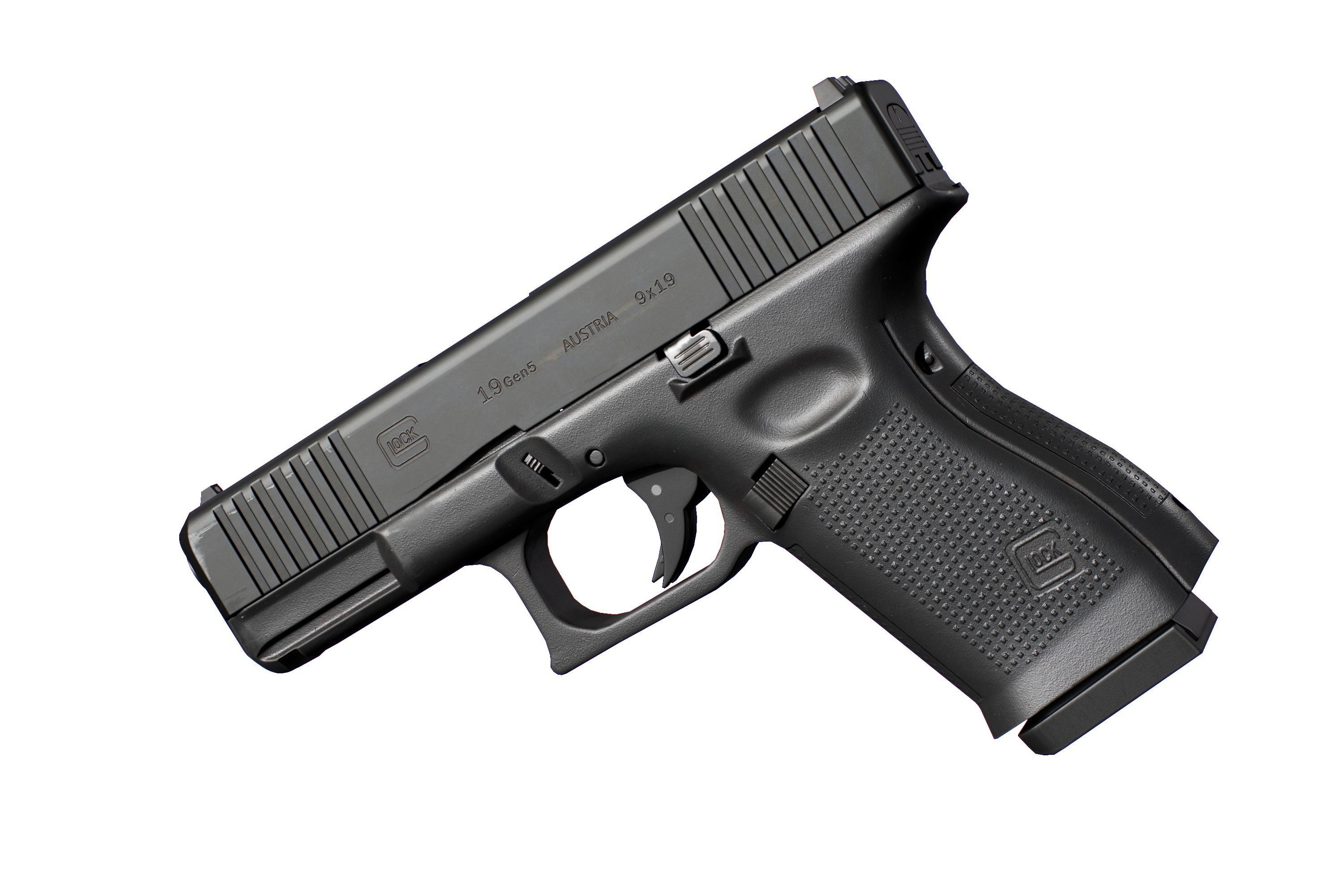 Glock 19 gen 5 Game ready Low-poly 3D model_1