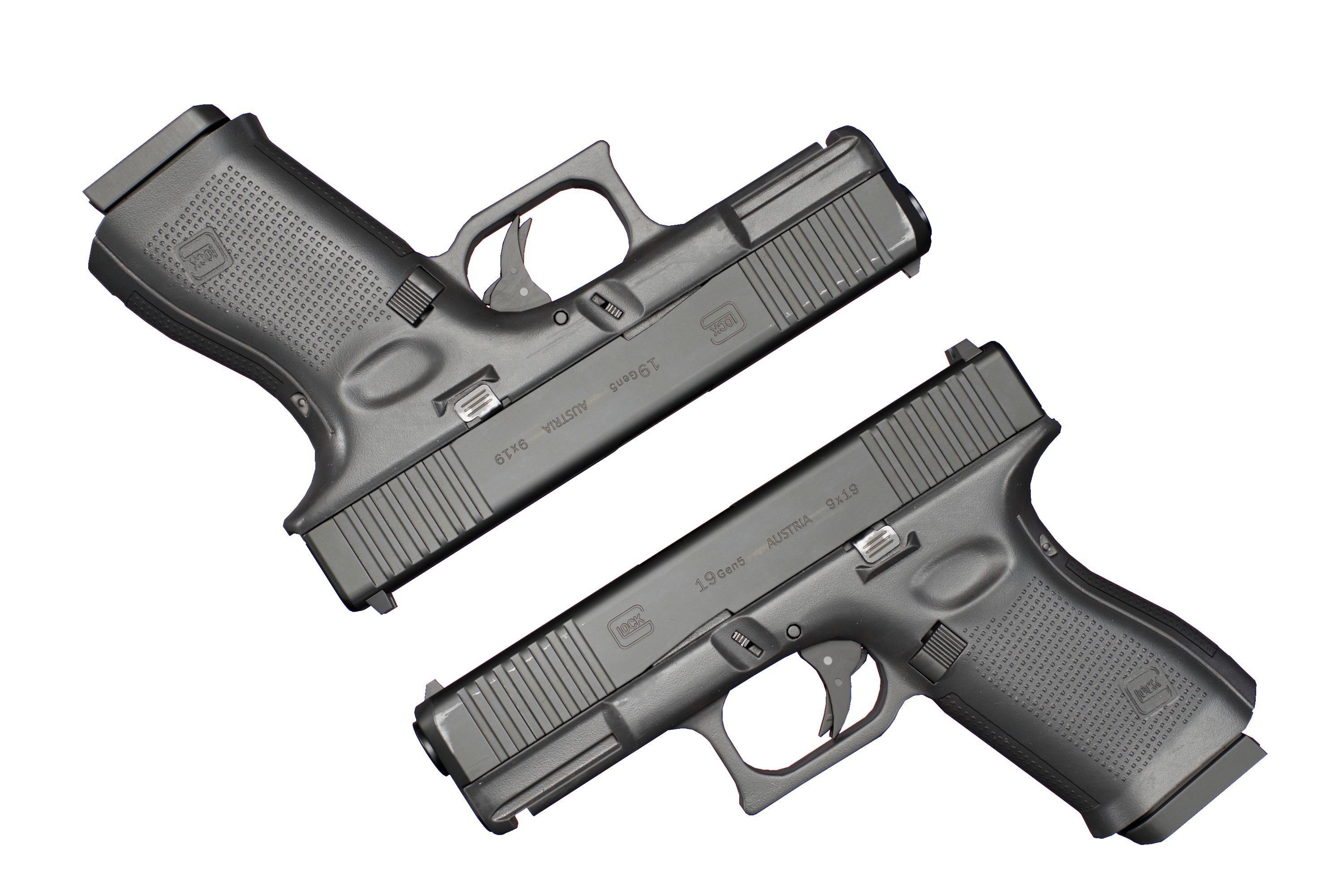 Glock 19 gen 5 Game ready Low-poly 3D model_2