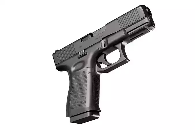 Glock 19 gen 5 Game ready Low-poly 3D model