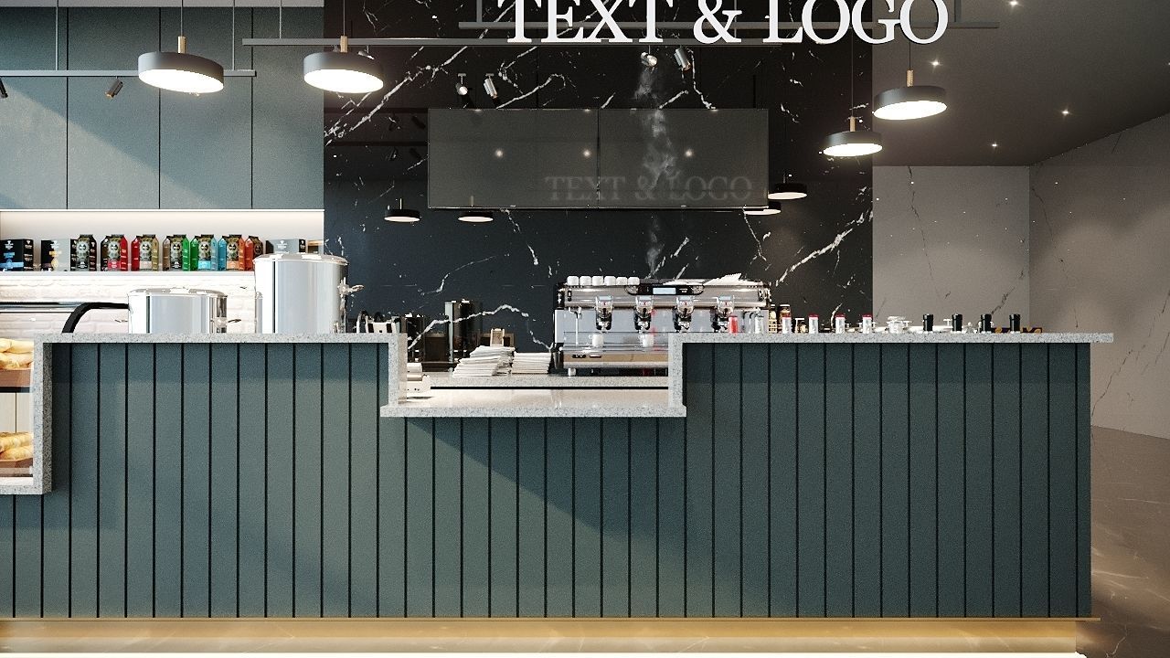 Coffeeshop 3D Model Interior Scene 3D model_5