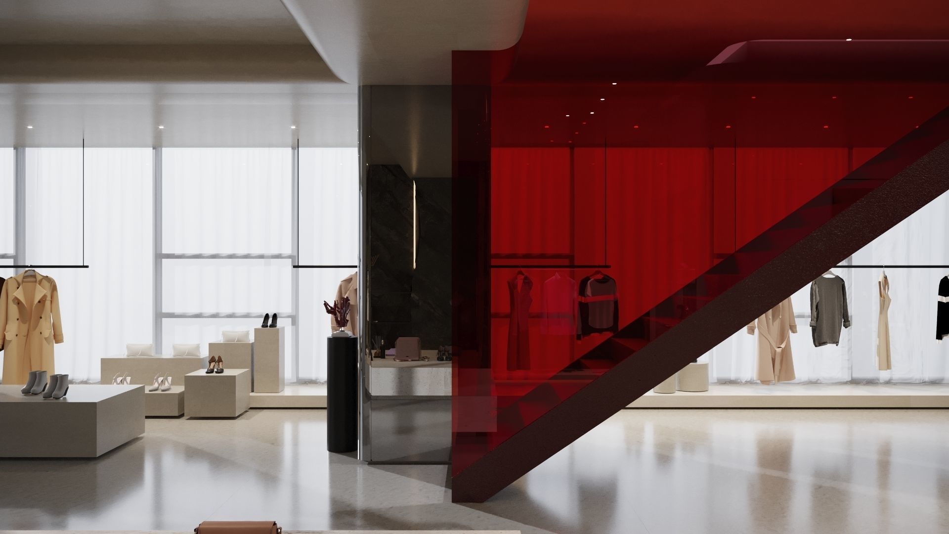 LUXURY BRAND STORE FULL 3D SCENE 3D model_9