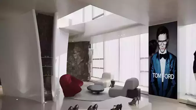 LUXURY BRAND STORE FULL 3D SCENE