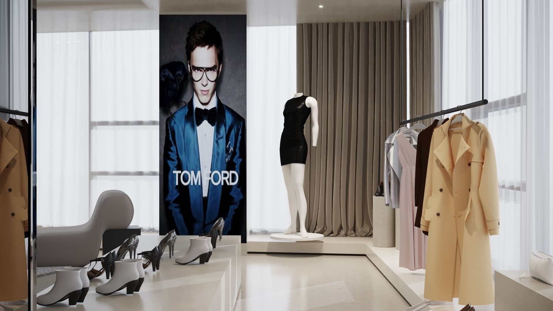 LUXURY BRAND STORE FULL 3D SCENE 3D model_5