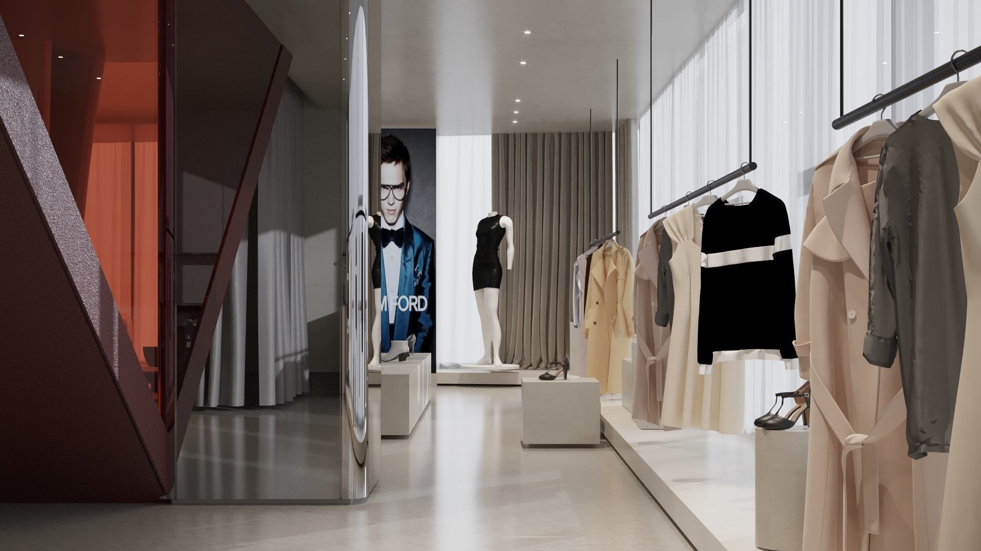 LUXURY BRAND STORE FULL 3D SCENE 3D model_1