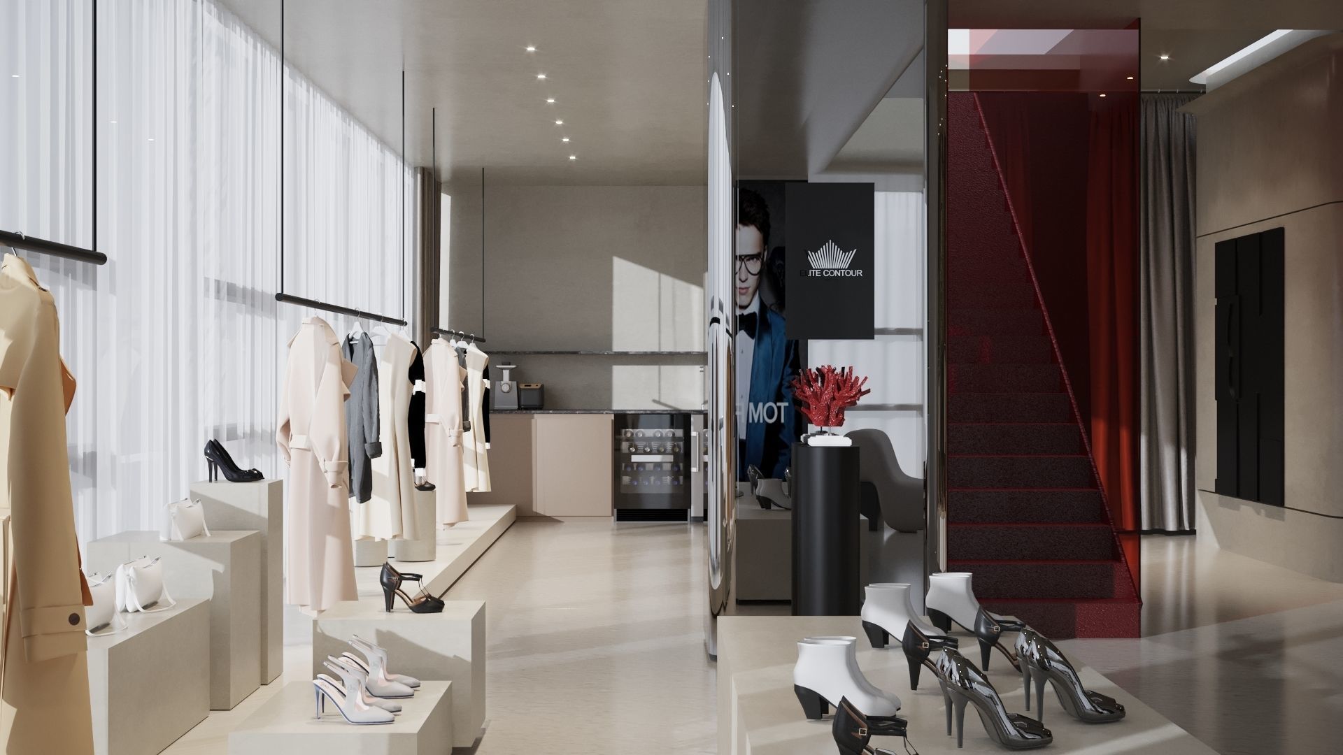 LUXURY BRAND STORE FULL 3D SCENE 3D model_2