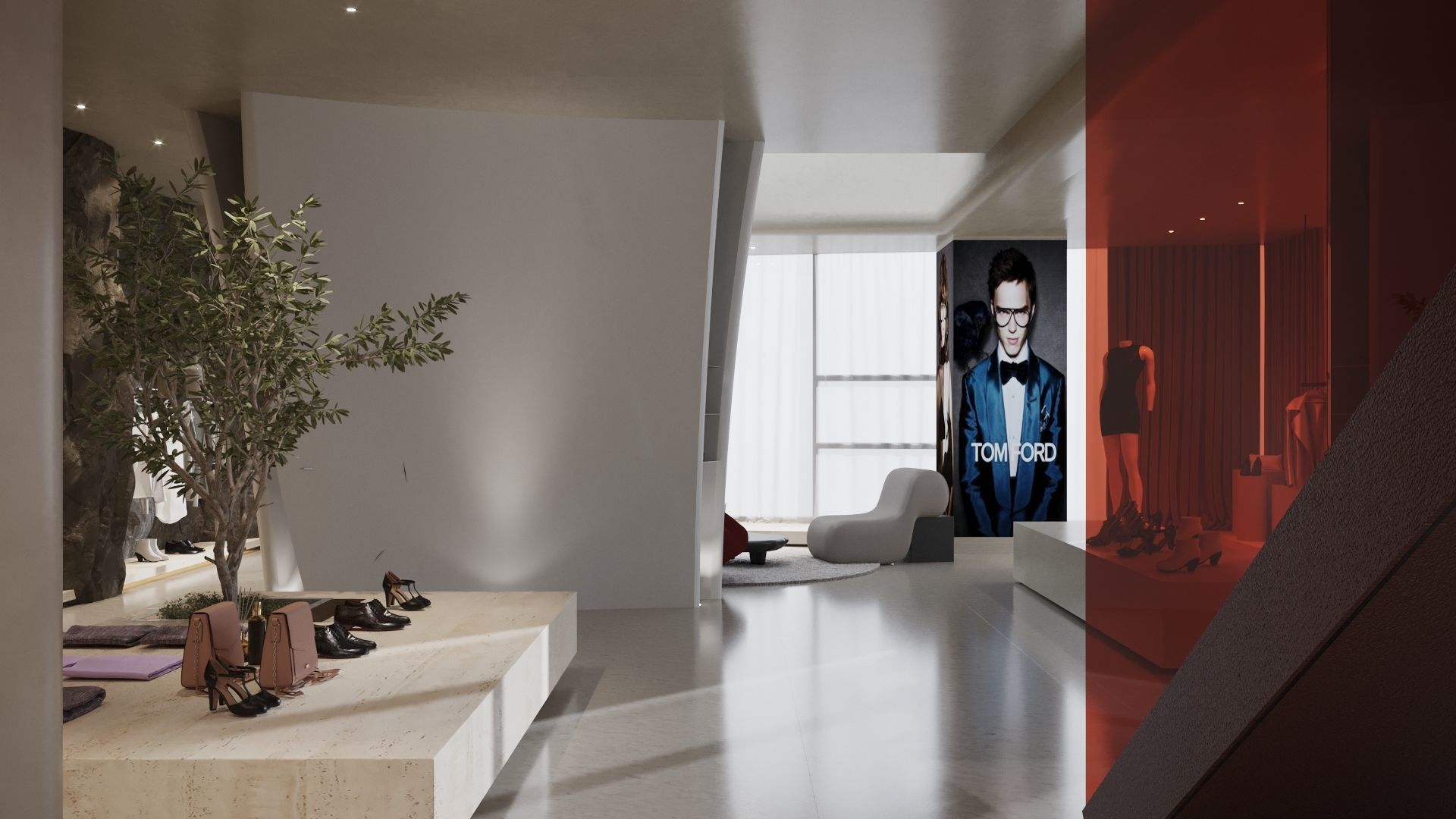 LUXURY BRAND STORE FULL 3D SCENE 3D model_8