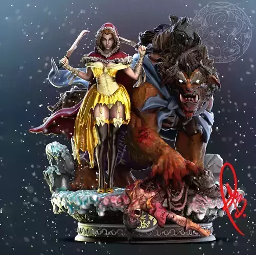 BEAUTY AND THE BEAST BY CREATIVE GEEK MB 3D print model