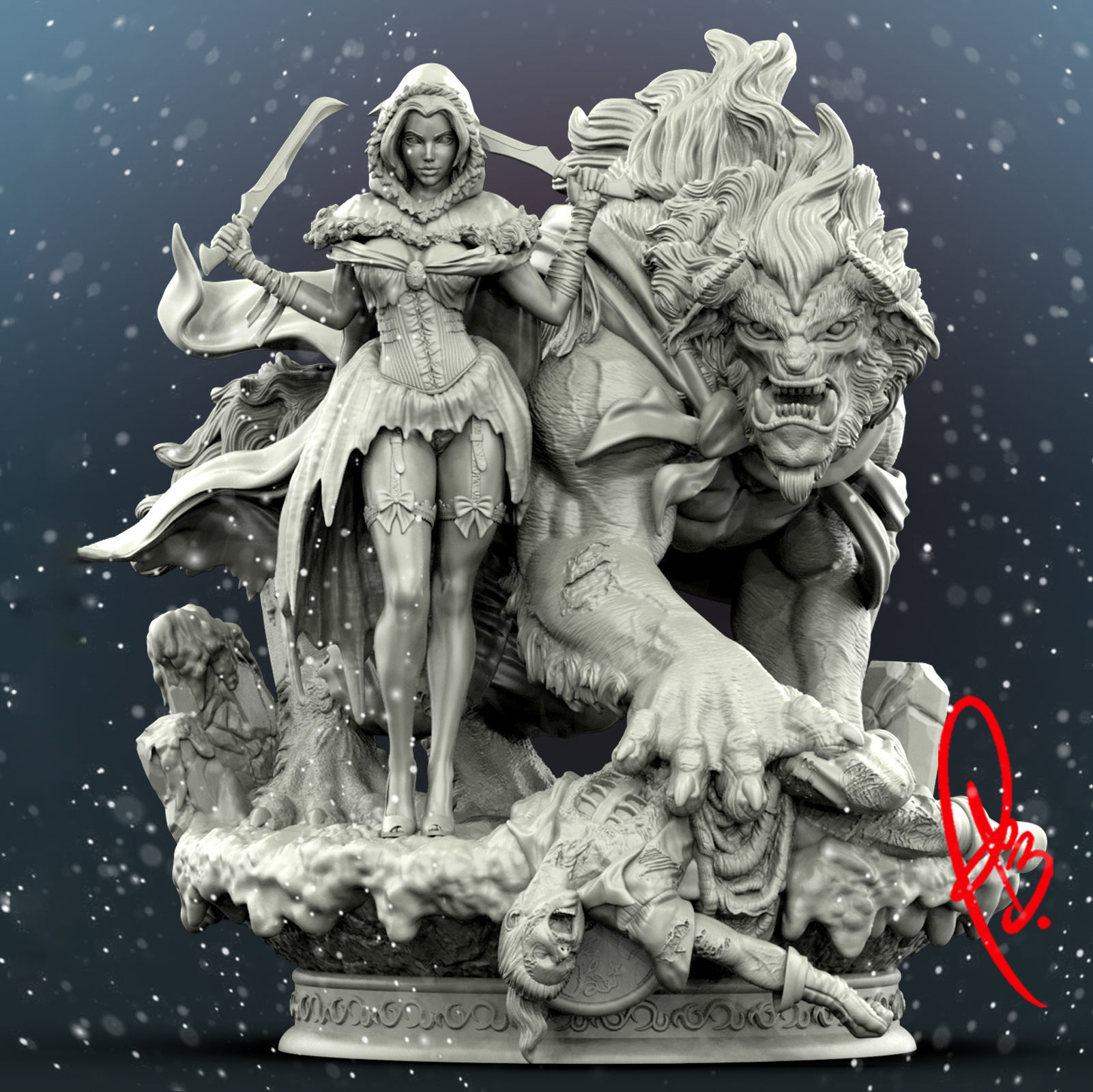 BEAUTY AND THE BEAST BY CREATIVE GEEK MB 3D print model_5