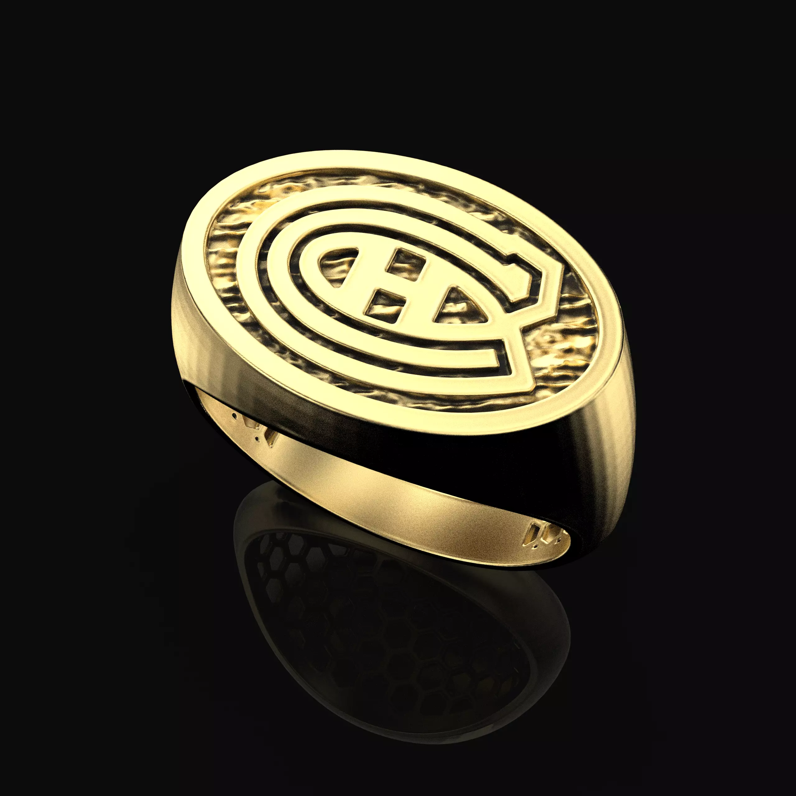 Montreal Canadiens Ring Fan Rings NHL Hockey Rings 3D print model