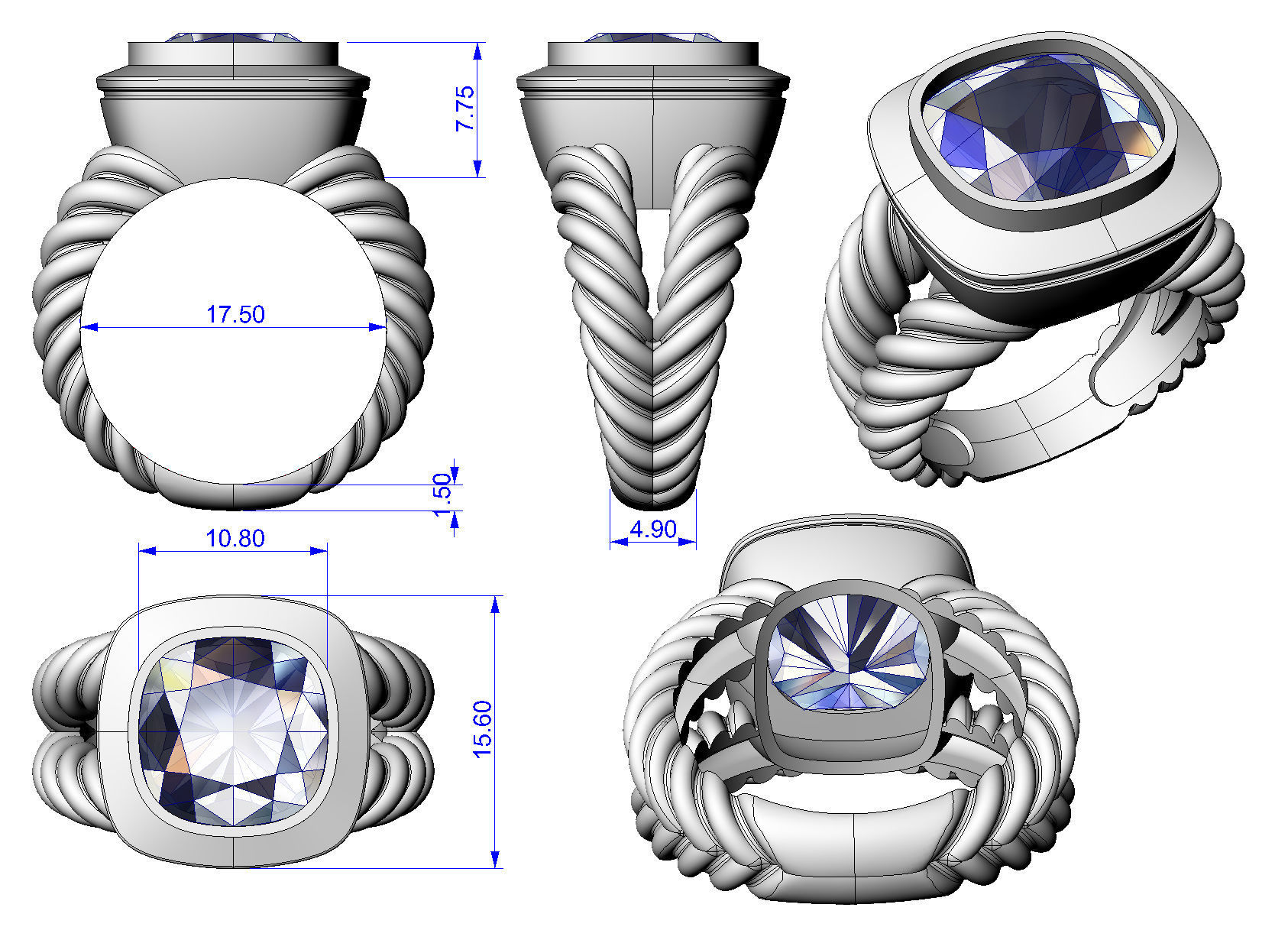 Ring Albion 3D print model_8