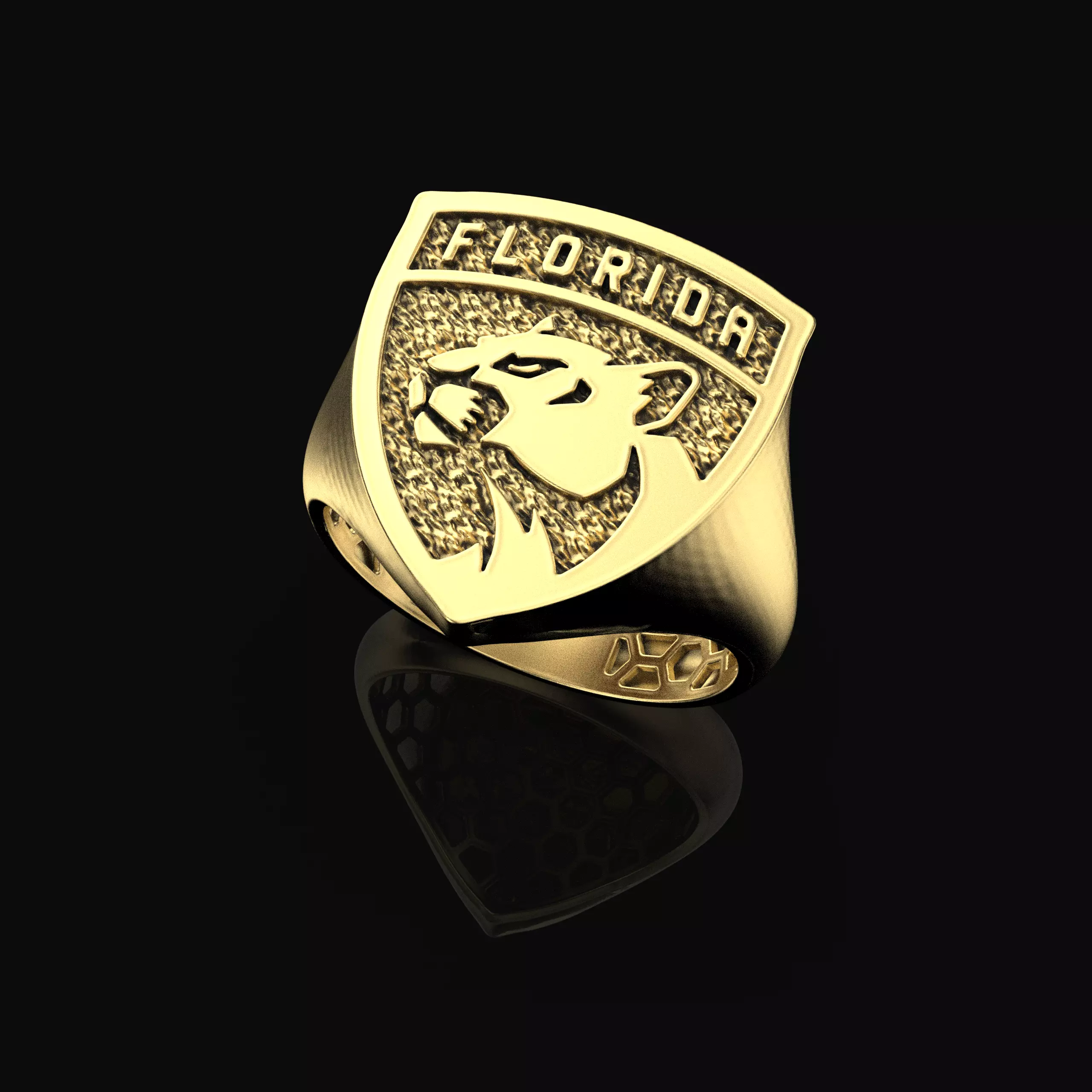 Florida Panthers Ring Fan Rings NHL Hockey Rings 3D print model_0