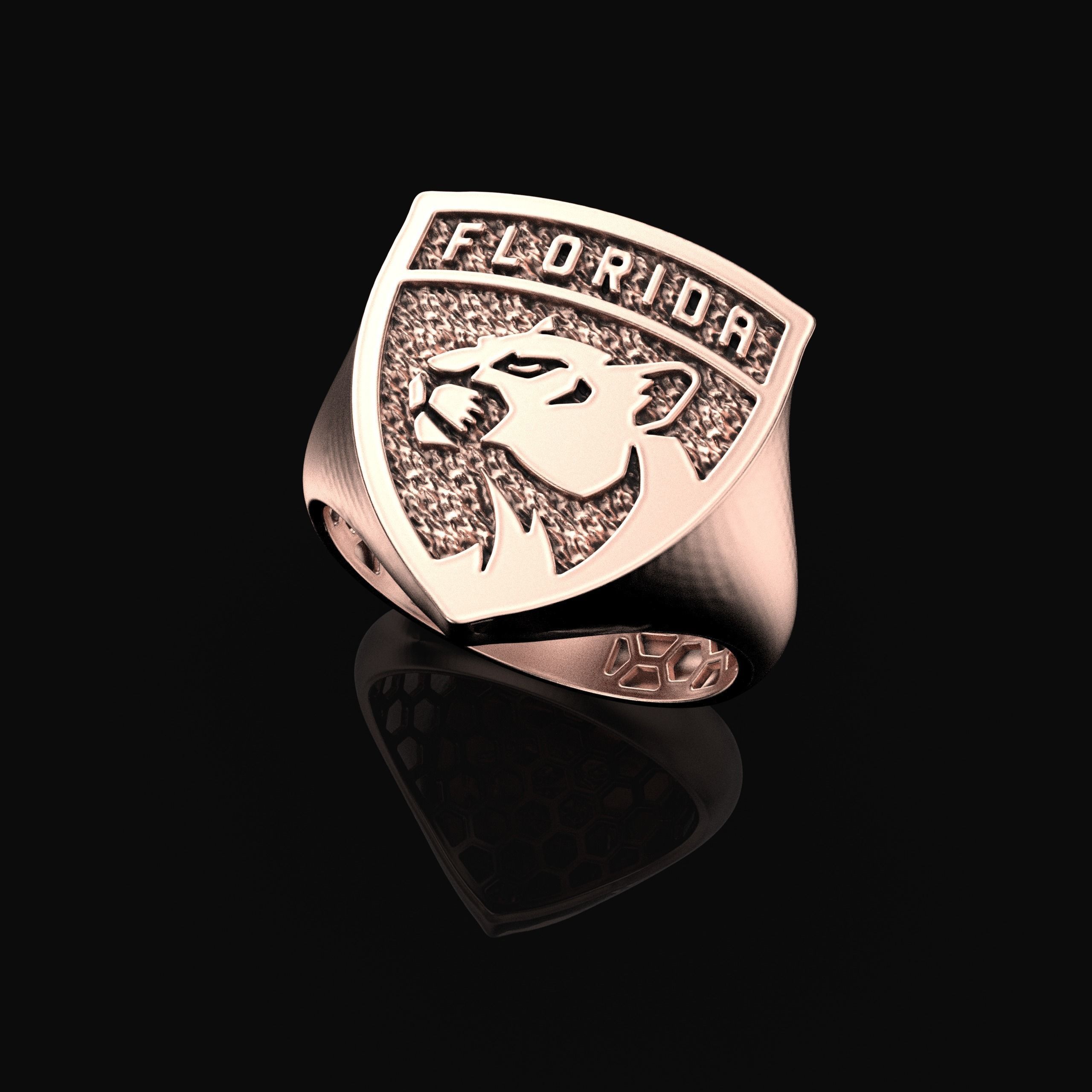 Florida Panthers Ring Fan Rings NHL Hockey Rings 3D print model_1