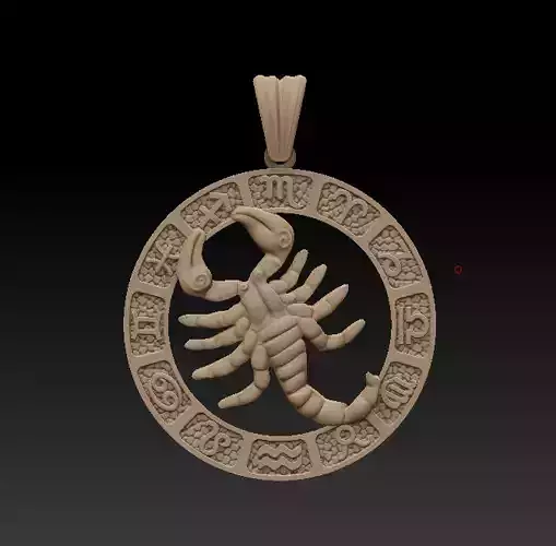 Horoscope Scorpion Pendant 