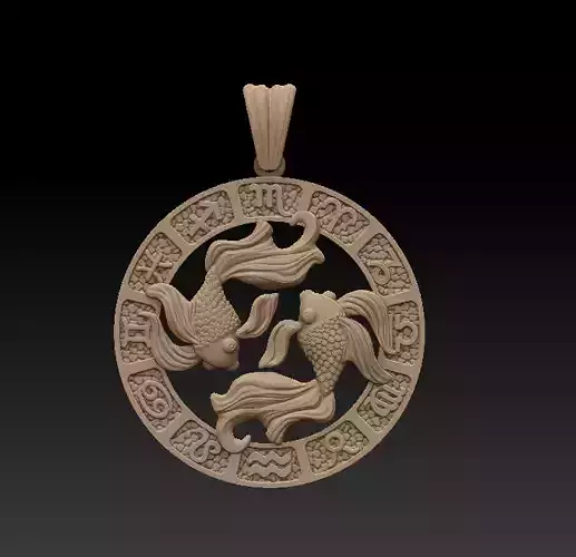 Horoscope Pisces Fish pendant