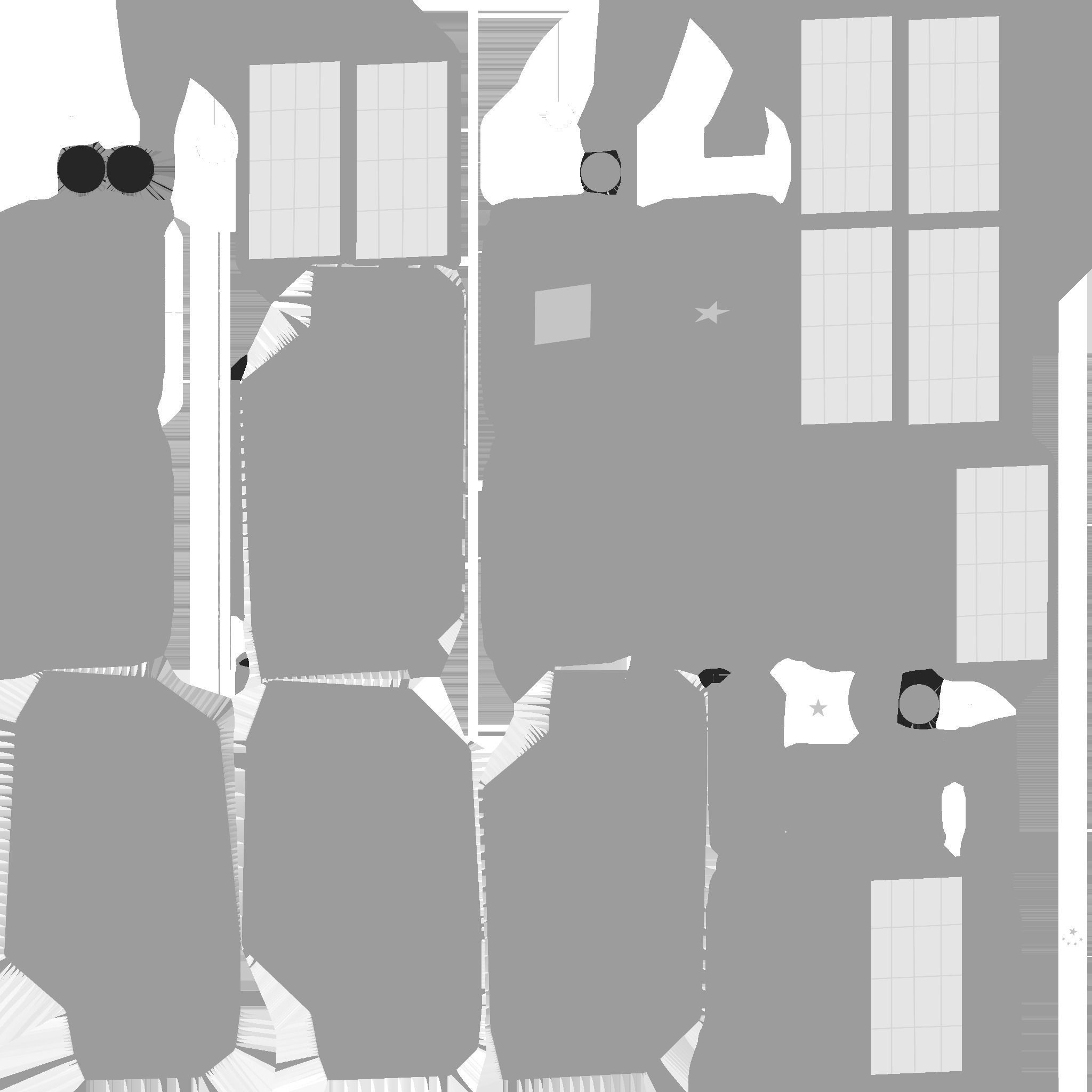 Satellite B10 China - SciFi Space Design Low-poly 3D model_22