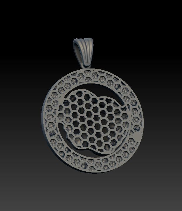 Horoscope Twins Pendant 3D model_9