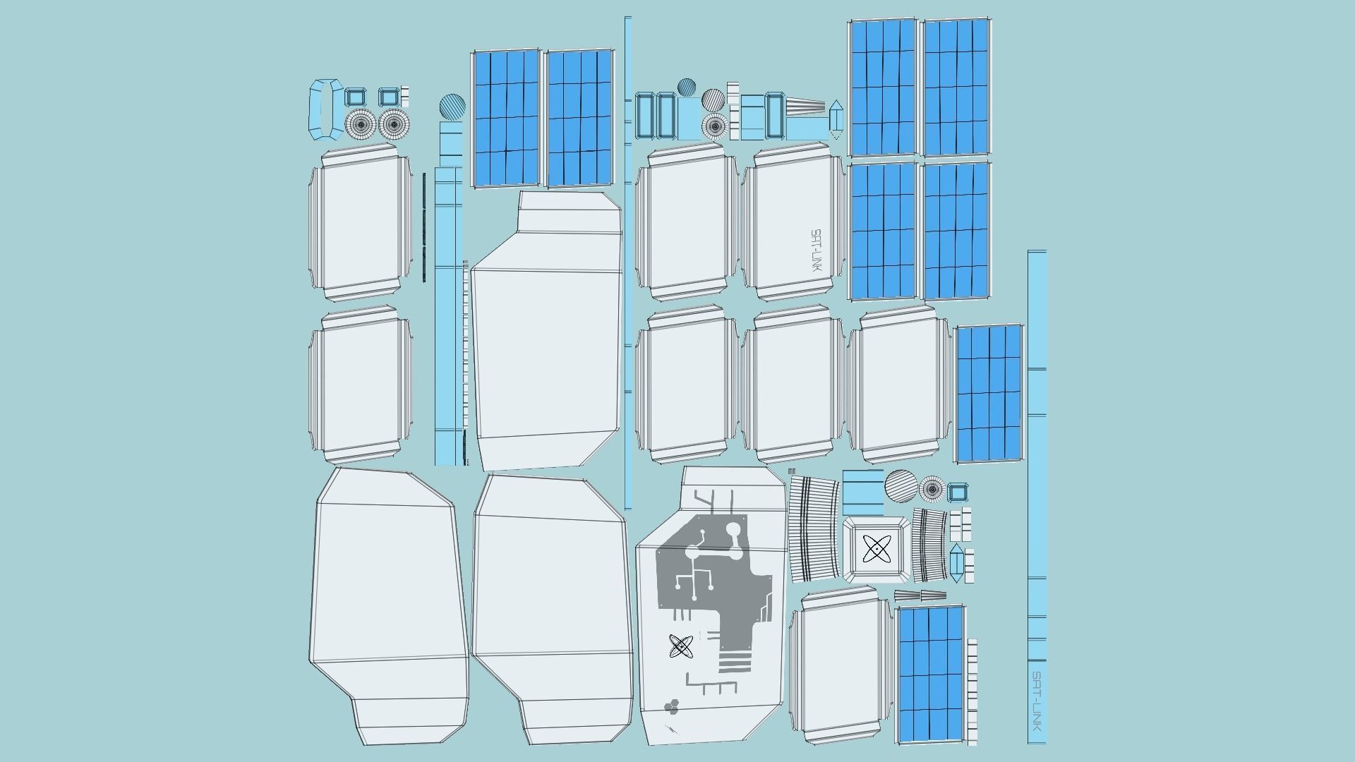 10 Satellites B Collection - SciFi Space Design _69