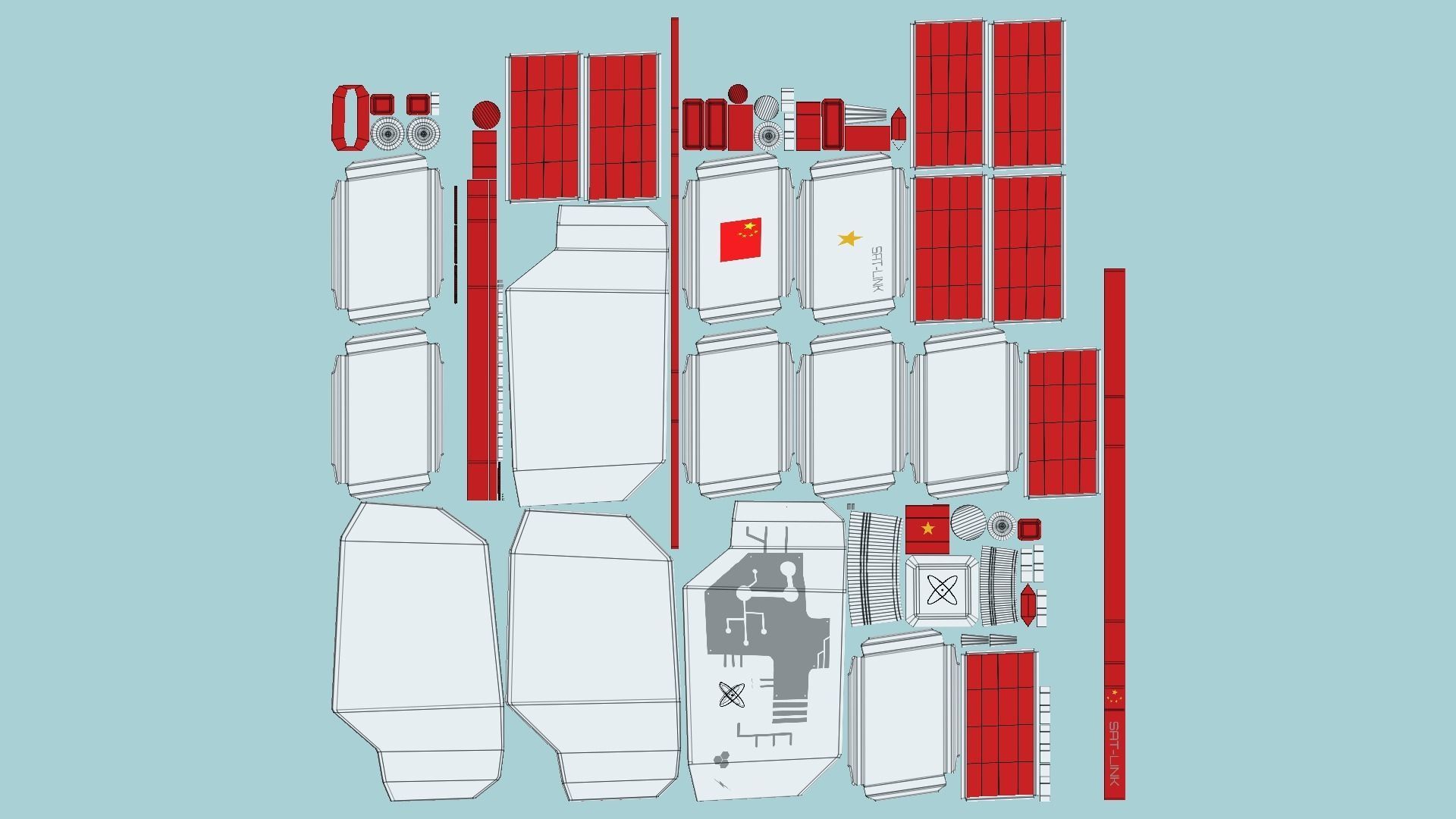 10 Satellites B Collection - SciFi Space Design _68