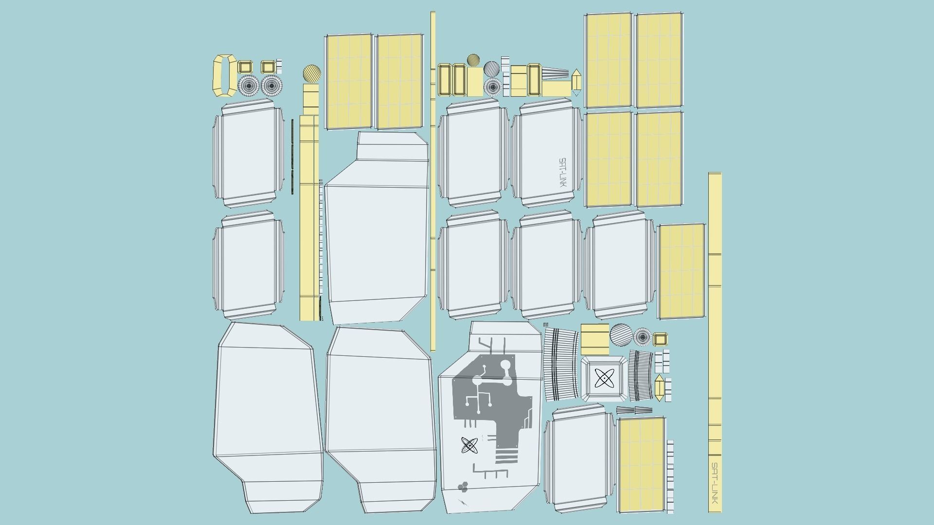 10 Satellites B Collection - SciFi Space Design _67