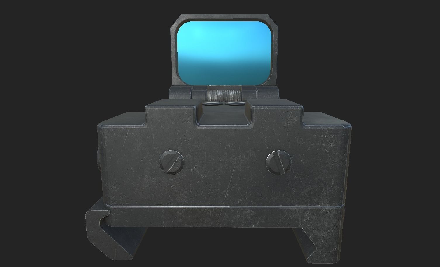Flip Collimator Sight Low-poly 3D model_2