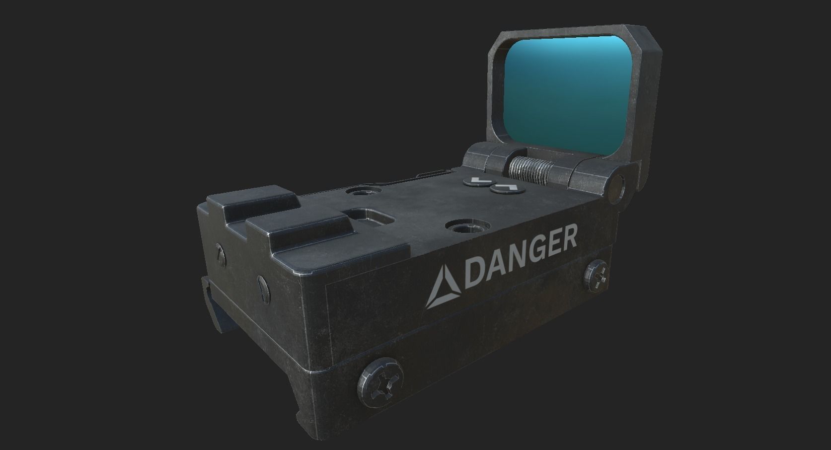 Flip Collimator Sight Low-poly 3D model_1