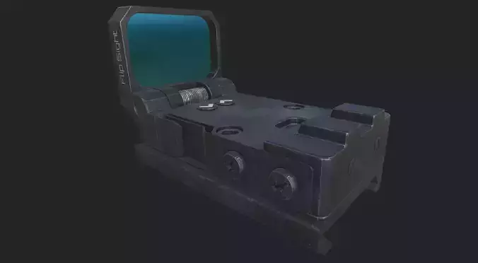 Flip Collimator Sight Low-poly 3D model