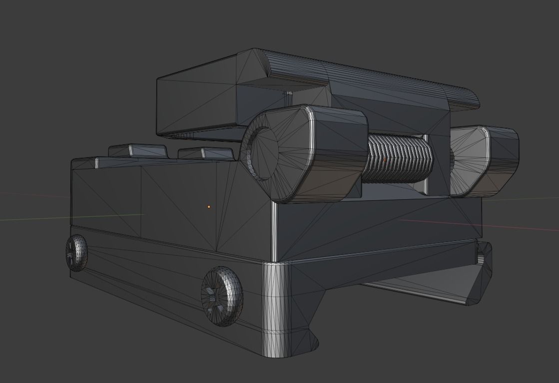 Flip Collimator Sight Low-poly 3D model_10