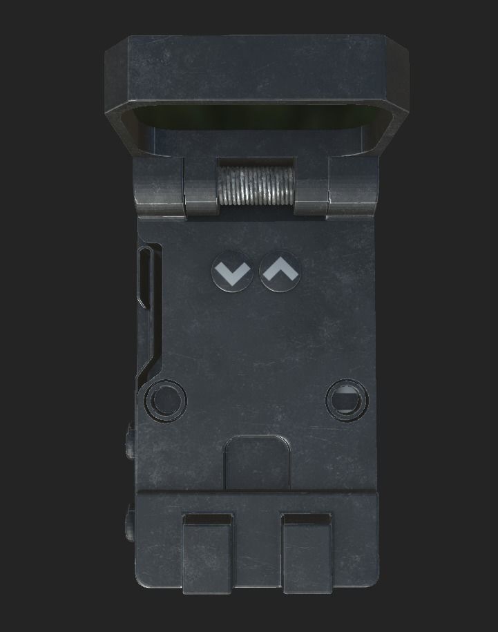 Flip Collimator Sight Low-poly 3D model_6