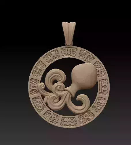 Horoscope Acuario Pendant 