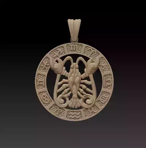 Horoscope Cancer pendant