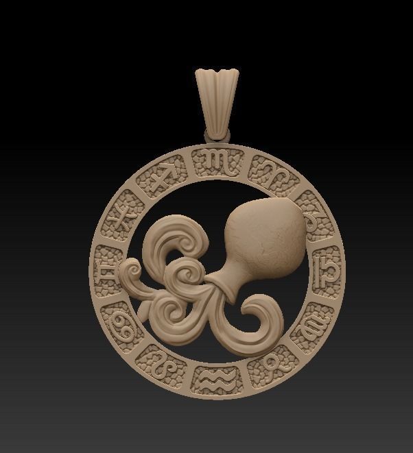 Jewellery Horoscope Signes Pack 3D model_13