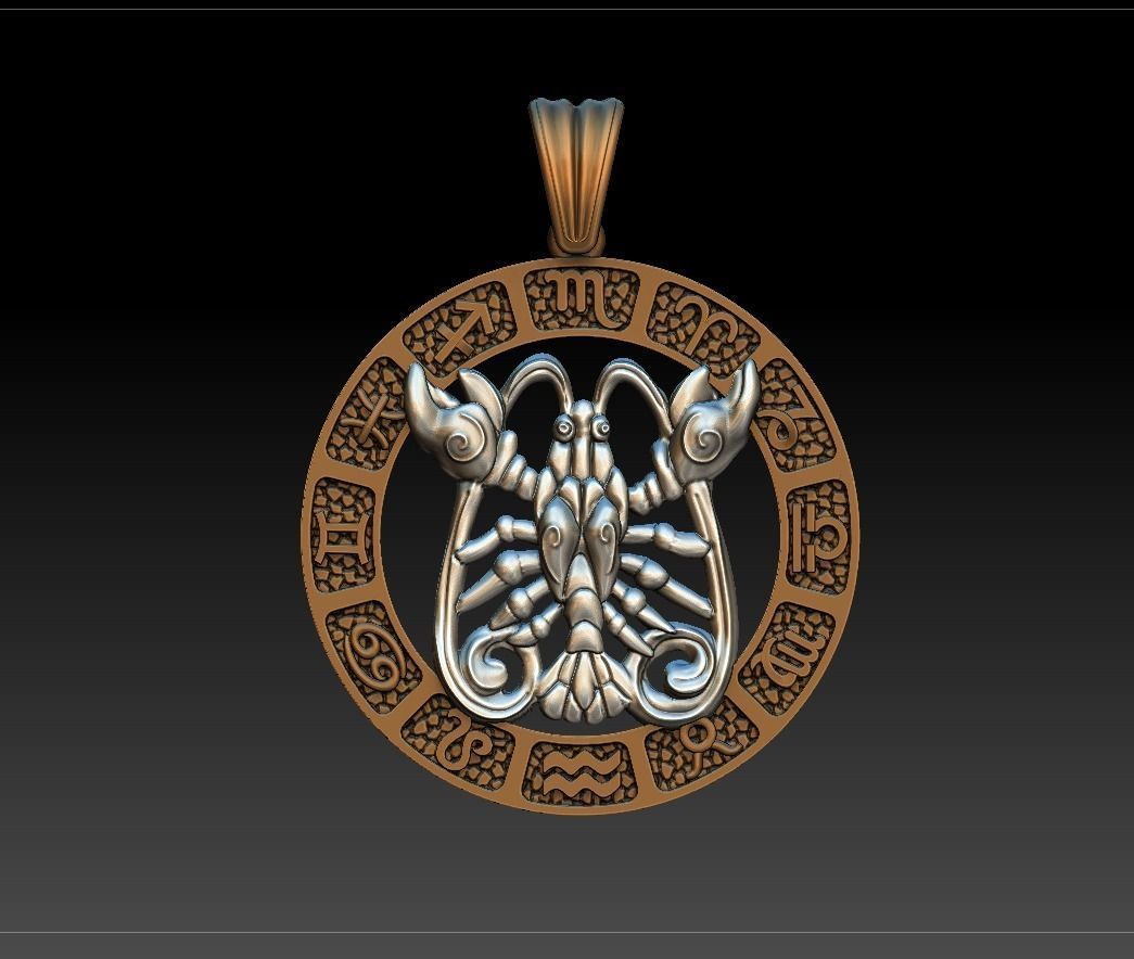 Jewellery Horoscope Signes Pack 3D model_10