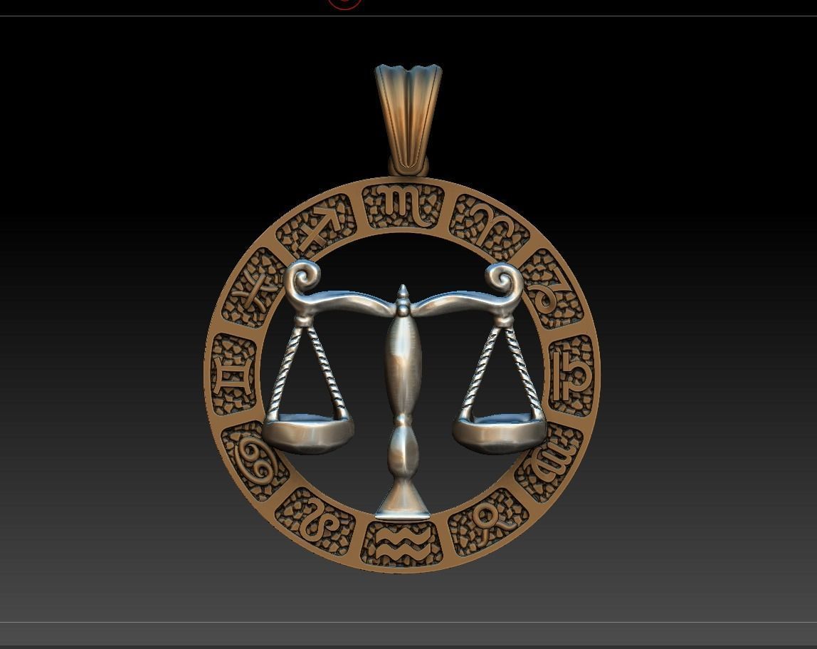 Jewellery Horoscope Signes Pack 3D model_12