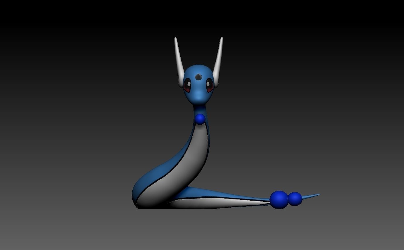 pokemon dragonair 3D print model_1