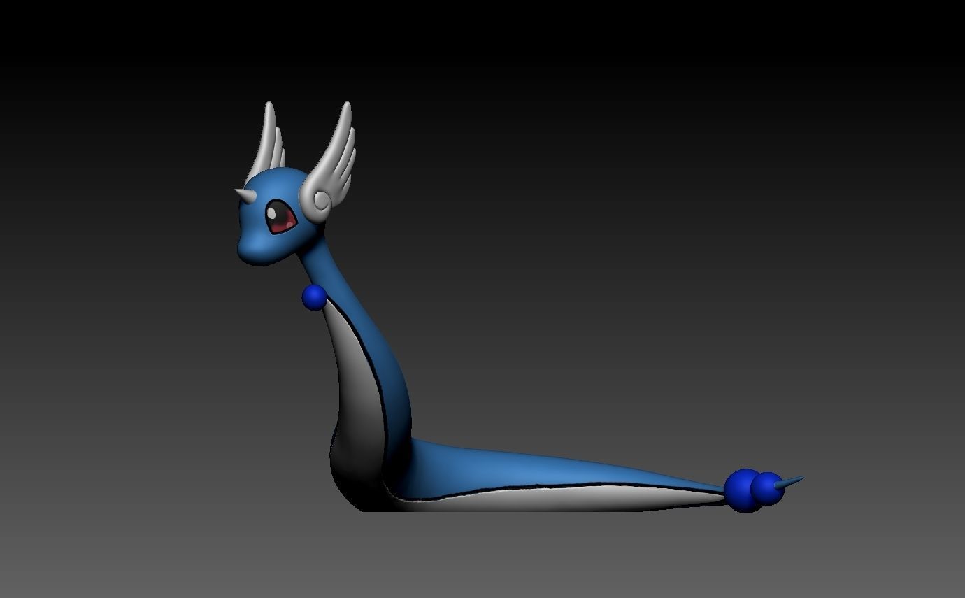 pokemon dragonair 3D print model_5