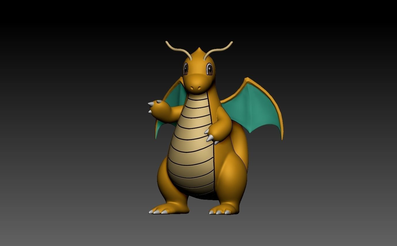 pokemon dragonite evolution pack 3D print model_16