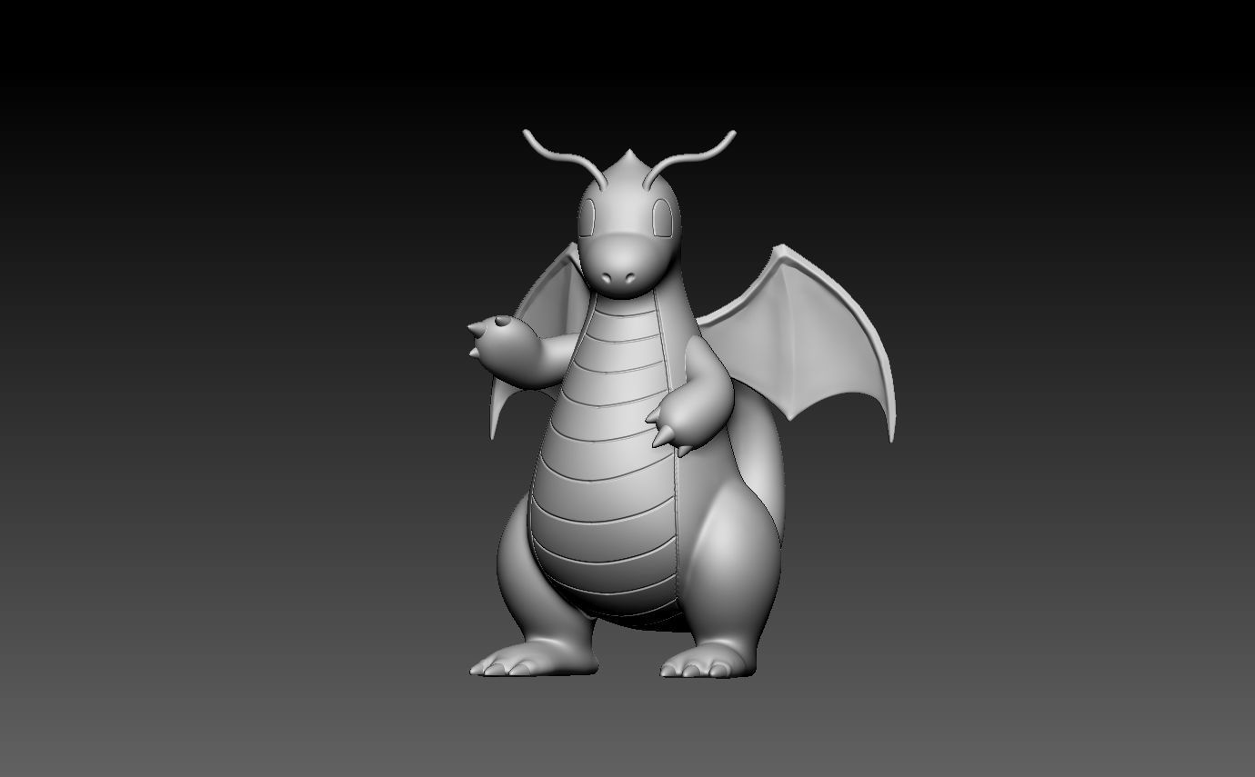 pokemon dragonite evolution pack 3D print model_14
