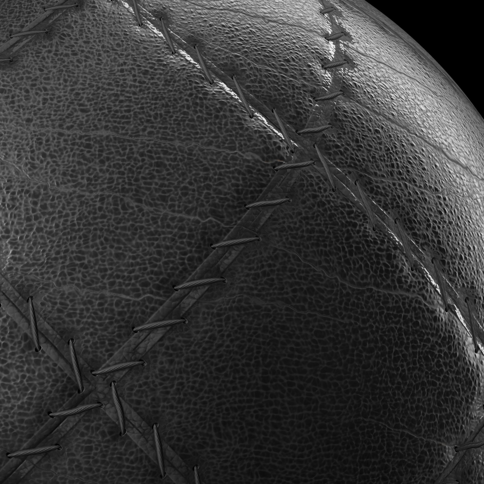 Leather Materials 3- Stitched leather - Pbr 4k Seamless Texture_3