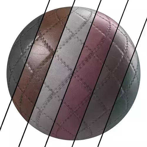 Leather Materials 3- Stitched leather - Pbr 4k Seamless