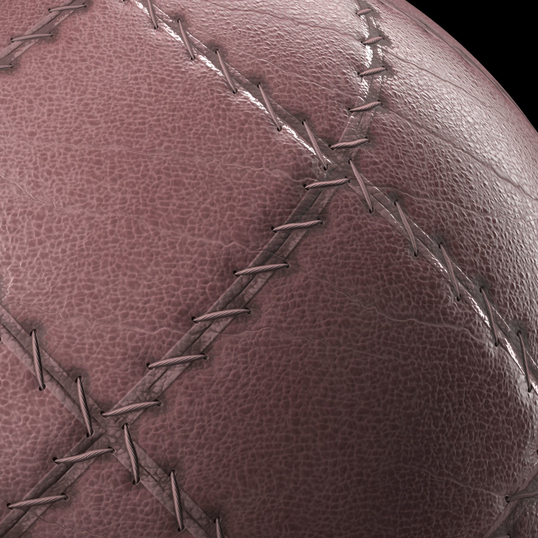 Leather Materials 3- Stitched leather - Pbr 4k Seamless Texture_4
