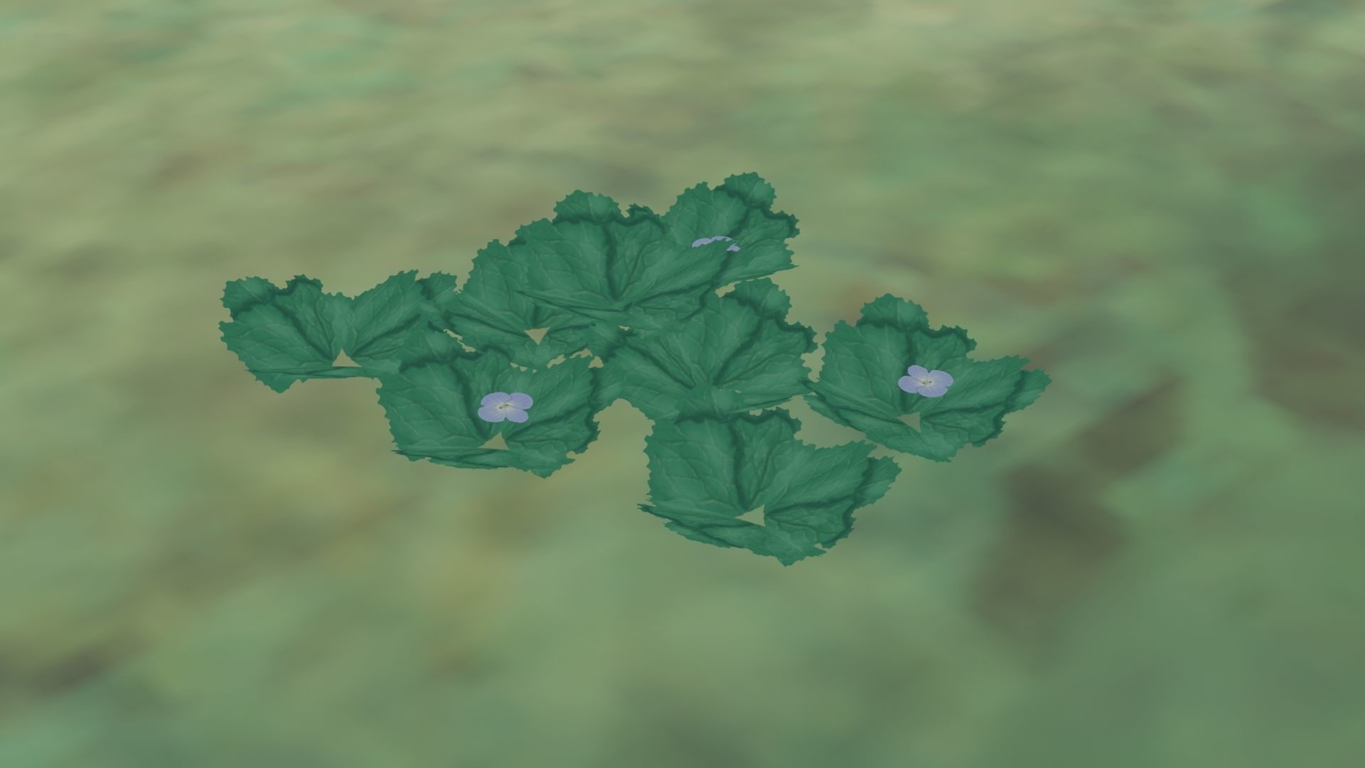 Assortment of 5 flower assets Free low-poly 3D model_5