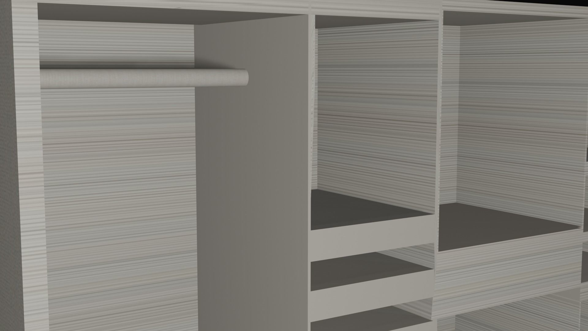 Multi-Layered-Level Cupboard Low-poly 3D model_2