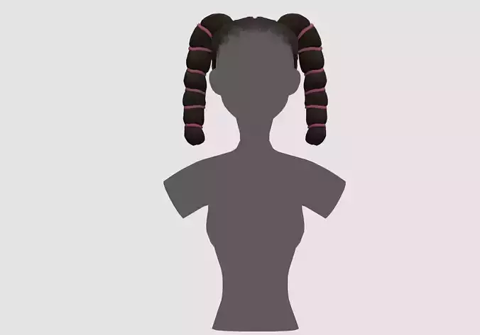 Stylized Female Hairstyle 3D model Stylized Female Hairstyle 3D model