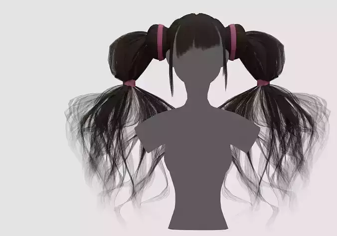 Pigtails Wavy Hairstyle 